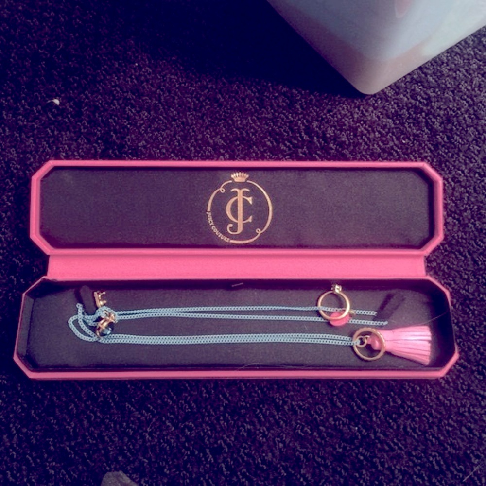 Juicy Couture VINTAGE Neon Tassel Charm Necklace